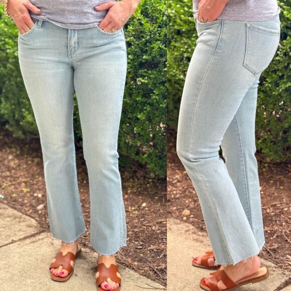 Vervet Miranda High Rise Raw Hem Bootcut Ankle Jeans Size 18W - Picture 1 of 7